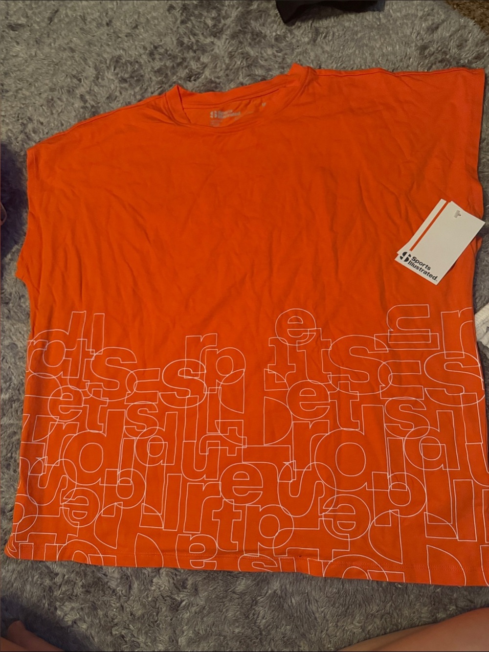 New Women’s Sports Illustrated Orange Graphic Tee In Medium